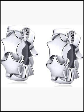 2pcs Sterling Silver Charm Spacer Bead Compatible with Pandora Bracelet Elegant